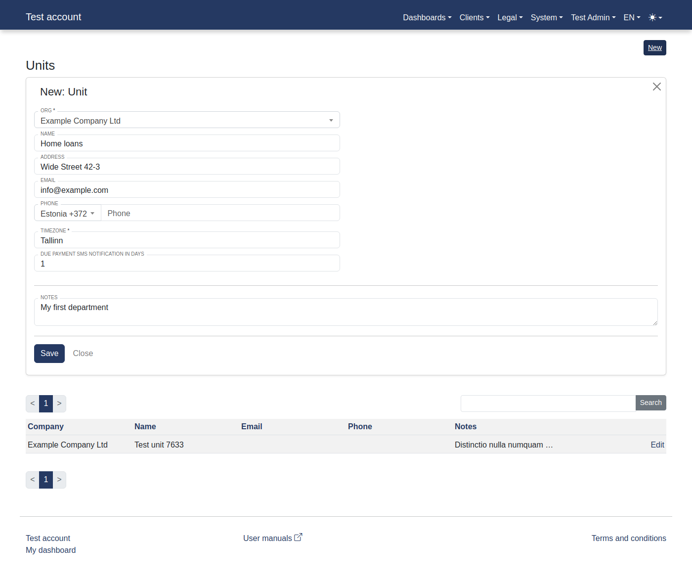 How to add a management unit? 16