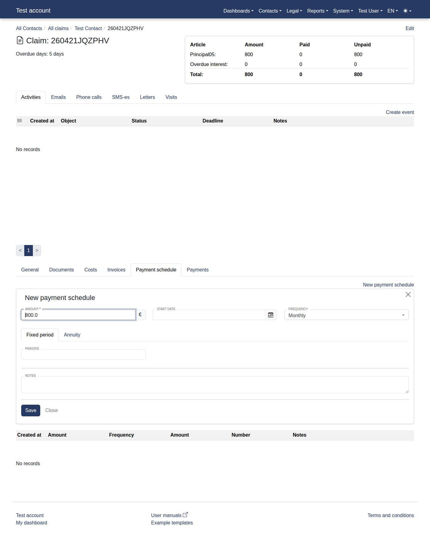 How to add a new payment schedule? 16