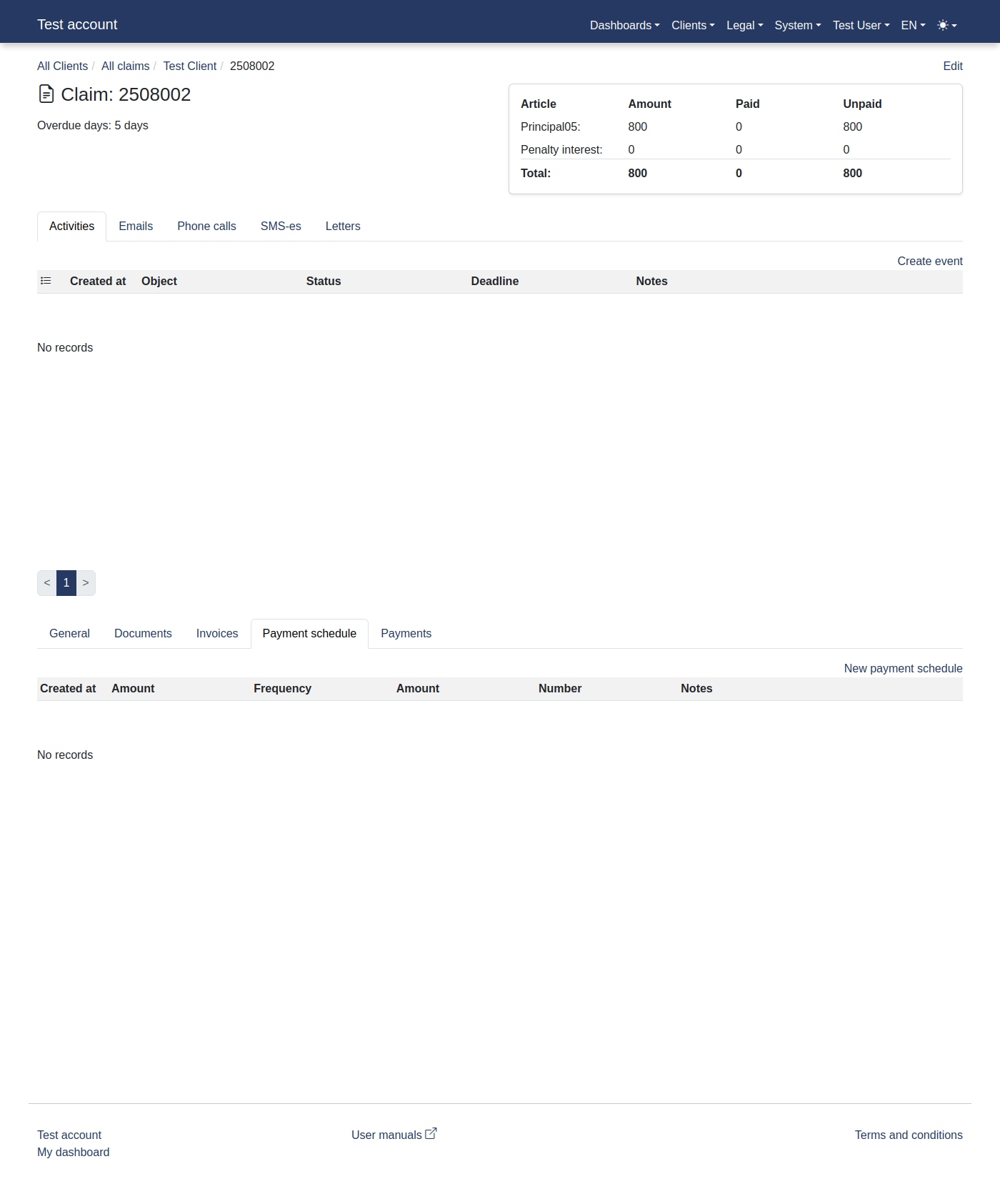 How to add a new payment schedule as a user? 16